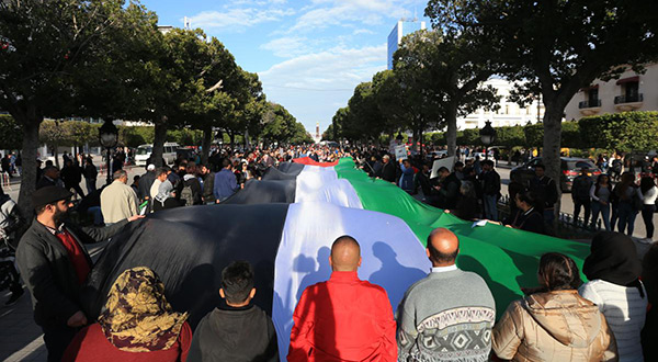 Tunisian demonstrators